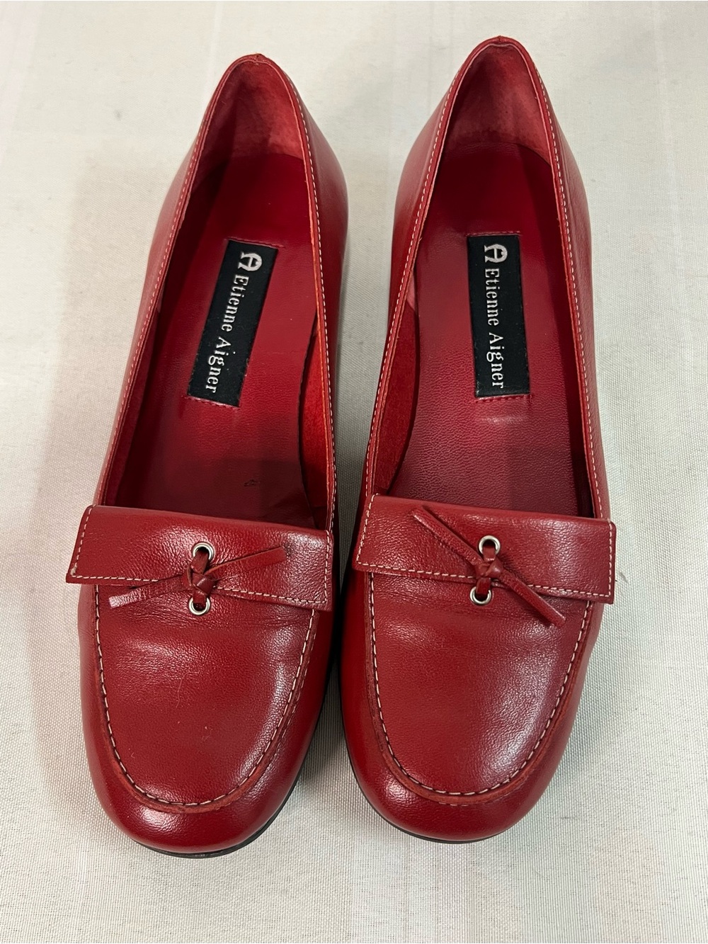 Etienne Aigner vintage red leather Tiana loafer comfort business holiday 6M